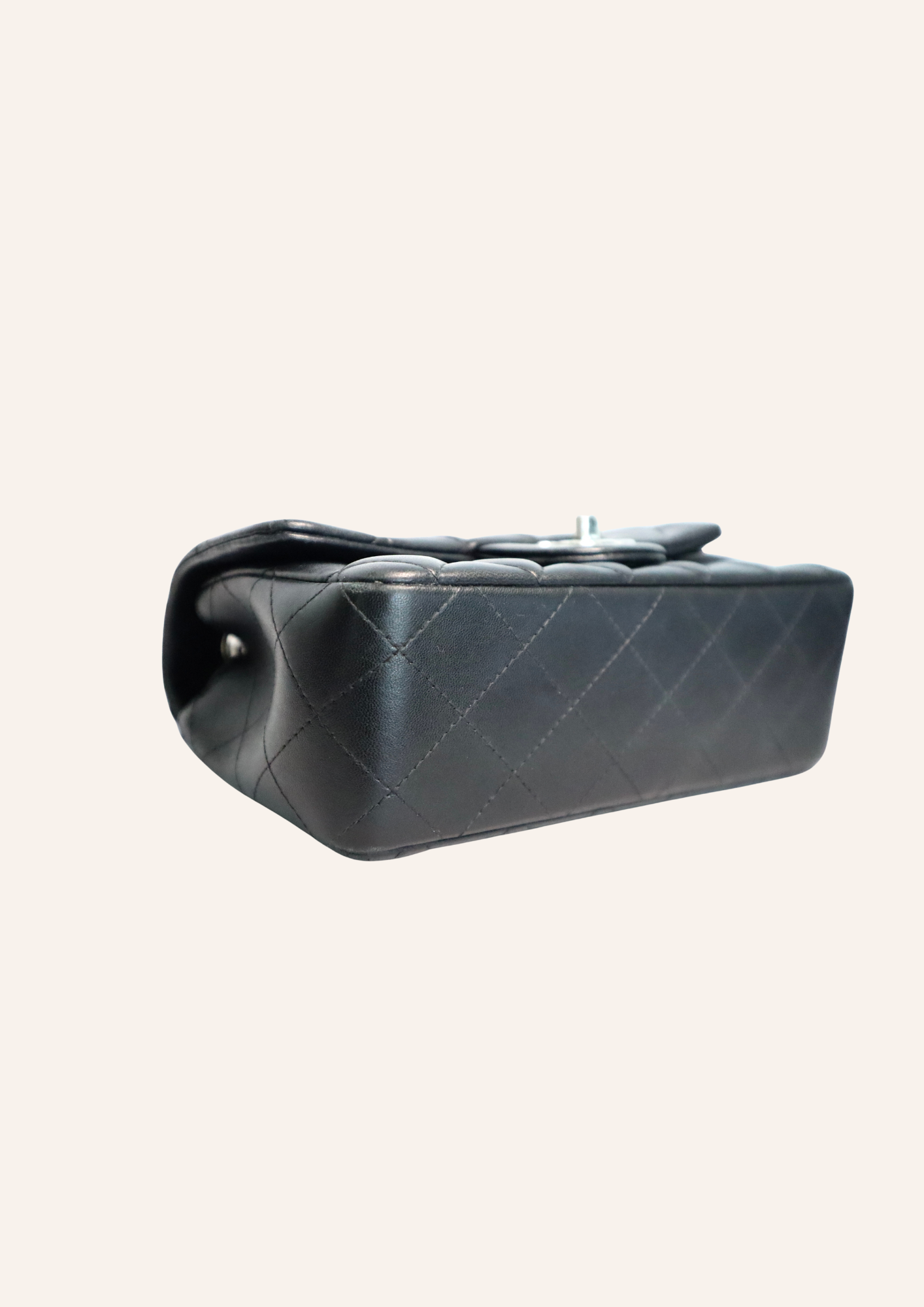 Chanel Mini Rectangular Black Lambskin SHW