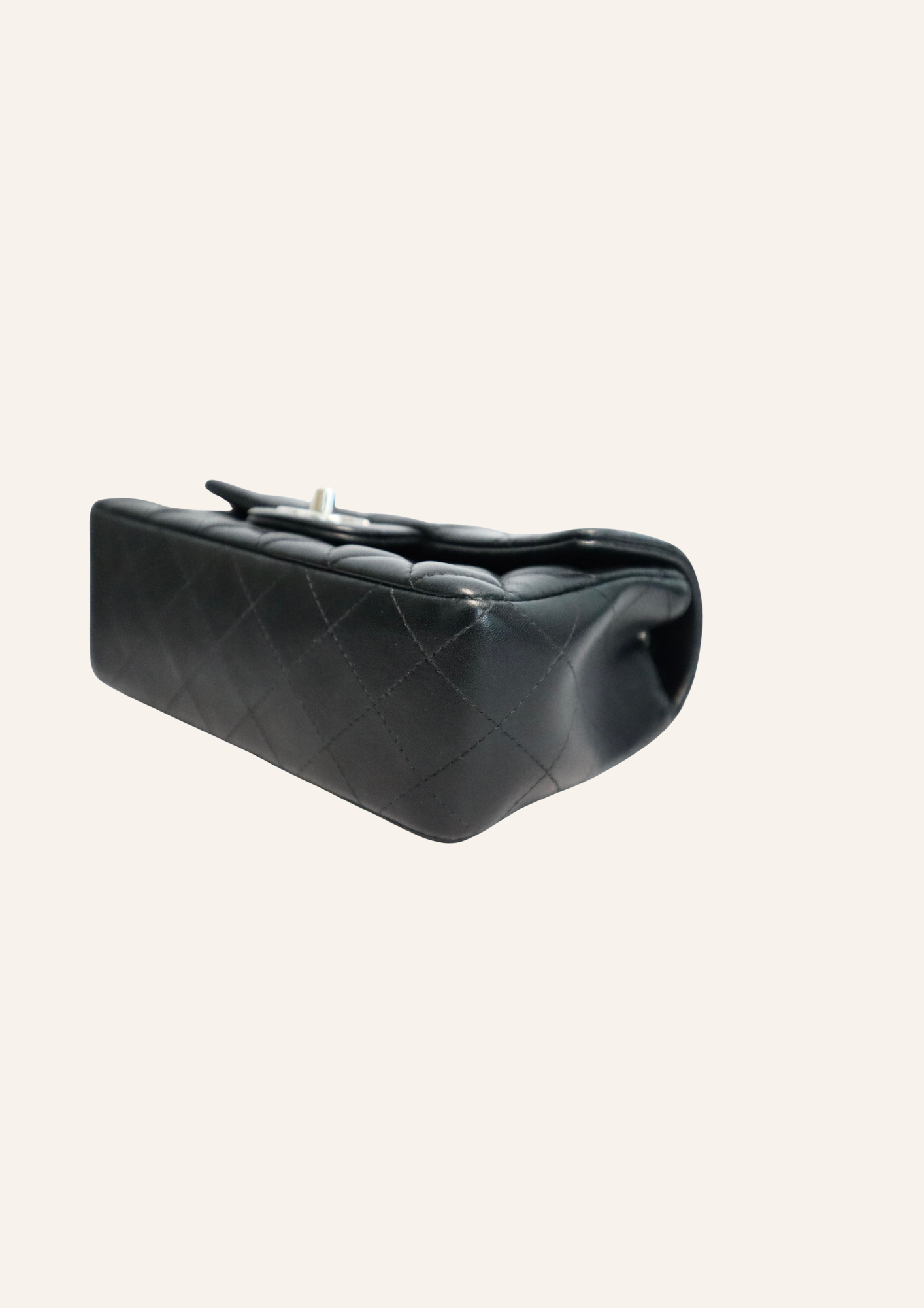 Chanel Mini Rectangular Black Lambskin SHW